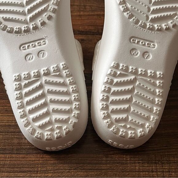CROCS White Kadee II Jewels Embellishment Slip-On Z-Strap Sandals Size 7 - Picture 9 of 9